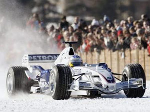 BMW Sauber sobre el lago helado de St. Moritz